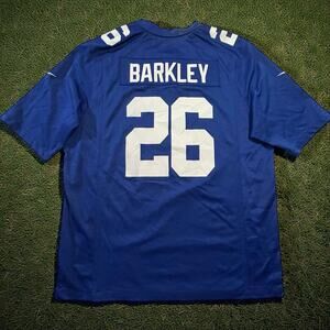 Nike On Field Saquon Barkley #26 NFL New York Giants Blue Home Jersey Men’s XL